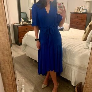 Blue midi dress